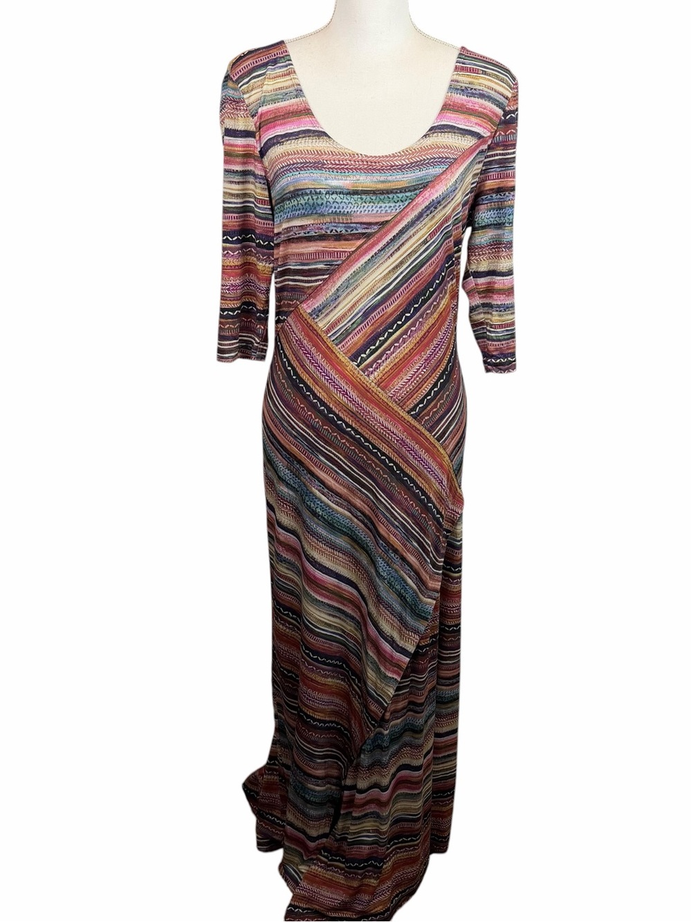 Peruvian Connection | Monserrato Multicolor Multi Pattern Maxi Dress